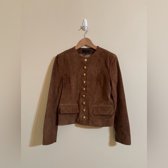 Nili Lotan Nanon Suede Jacket Martora Size 6 - Picture 1 of 5